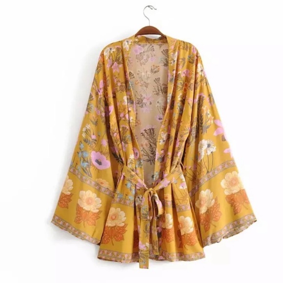 Last 1 New Bohemian Kimono Cardigan Wrap Jacket - Picture 14 of 17